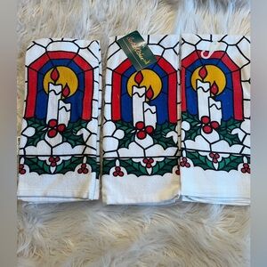 Stained Glass Candle Design Towels
Vintage cotton 3